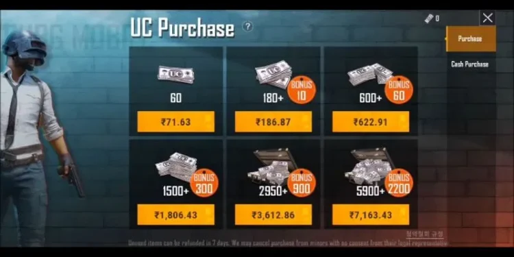 PUBG Mobile UC Top Up