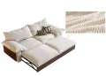 Japandi pull‑out sleeper sofa